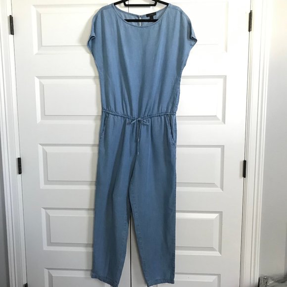 J CREW Chambray Relaxed Short Sleeve Romper Small - Picture 3 of 6